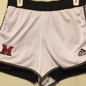 Miami University adidas athletic shorts